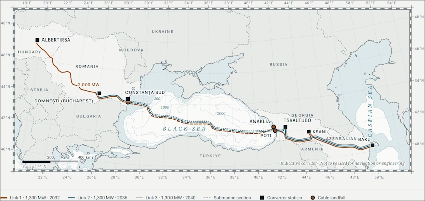 GECO power corridor from Azerbaijan to Hungary to cost EUR 14.3 billion